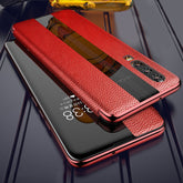 Genuine Leather Smart Flip Protective Case